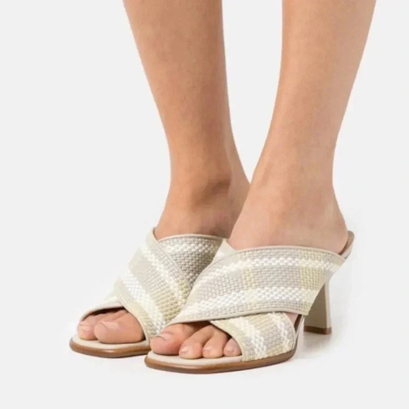 NEW Michael Kors Michael Kors Gideon sand mules with medium heel size 6